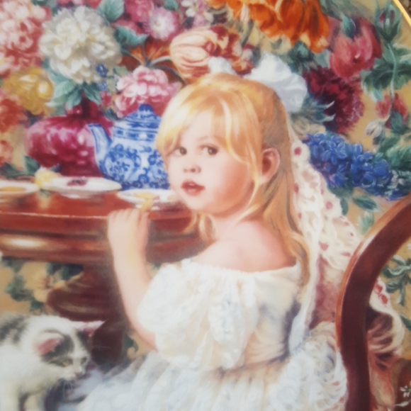 Sandra Kuck Tea Party Collectors Plate & Frame - Picture 5 of 6